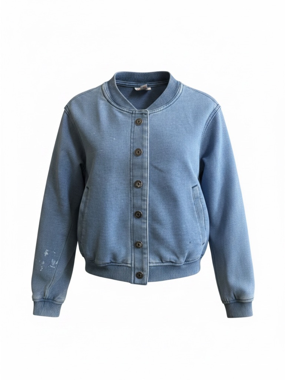 Little Girls Classic Blue Bomber Jacket - Unbranded - (M) 8